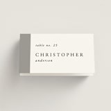 "Portrait" - Place Cards in Platinum by Heather Schertzer - Folded with Free Guest Printing