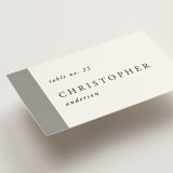 "Portrait" - Place Cards in Platinum by Heather Schertzer - Detail