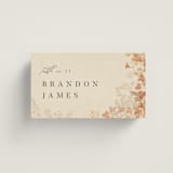 "Falling Foliage" - Place Cards in Stone by Robert and Stella - Front with Free Guest Printing