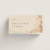 "Falling Foliage" - Place Cards in Stone by Robert and Stella - Folded with Free Guest Printing