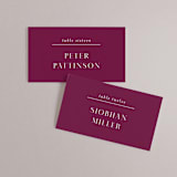 "veranda" - Place Cards in Merlot by Angela Marzuki - Front with Free Guest Printing
