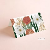 "boho desert" - Place Cards in Sand by Cass Loh - Folded Back of Card