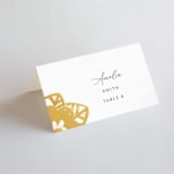 "Sparks" - Place Cards in Sunshine by Corie Page - Folded with Free Guest Printing