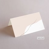 "Trust" - Place Cards in Ochre by Wendy Chung - Folded Back of Card