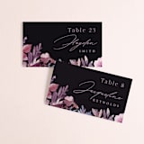 "Romantic Florals" - Place Cards in Violet by Hooray Creative - Front with Free Guest Printing
