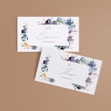 "Cheerful Bouquet" - Place Cards in Chardonnay by Lori Wemple - Front with Free Guest Printing