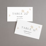 "Soar" - Place Cards in Cream by Phrosné Barwood - Front with Free Guest Printing