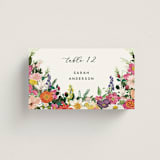 "Secret Garden" - Place Cards in Daisy by Susan Moyal - Front with Free Guest Printing