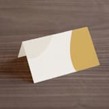 "Organic shapes" - Place Cards in Mustard by Morgan Kendall - Blank front
