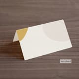"Organic shapes" - Place Cards in Mustard by Morgan Kendall - Folded Back of Card