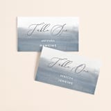 "Romantic Watercolor" - Place Cards in Mist by Sparkvites - Front with Free Guest Printing