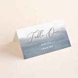 "Romantic Watercolor" - Place Cards in Mist by Sparkvites - Folded with Free Guest Printing