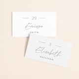 "Ethereal Names" - Place Cards in Plum by Carolyn MacLaren - Front with Free Guest Printing
