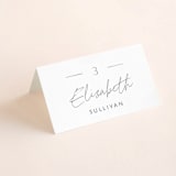 "Ethereal Names" - Place Cards in Plum by Carolyn MacLaren - Folded with Free Guest Printing