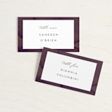 "Petalis" - Place Cards in Velvet by Christie Garcia - Front with Free Guest Printing