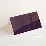 "Petalis" - Place Cards in Velvet by Christie Garcia - Folded Back of Card