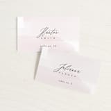 "Painterly" - Place Cards in Blush by Kelly Schmidt - Front with Free Guest Printing