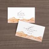 "Sandstone" - Place Cards in Topaz by Erin Deegan - Front with Free Guest Printing