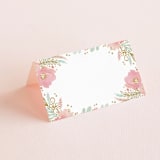 "Floral Vignette" - Place Cards in Brass by Kristen Smith - Blank front