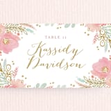 "Floral Vignette" - Place Cards in Brass by Kristen Smith - Detail