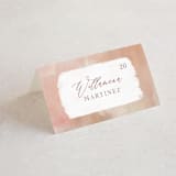 "Magic Hour" - Place Cards in Desert Rose by Hooray Creative - Folded with Free Guest Printing