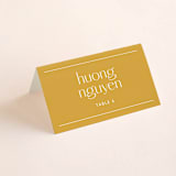 "goldfinch" - Place Cards in Sunshine by Lindsay Stetson Thompson - Folded with Free Guest Printing