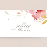 "Stately Florals" - Place Cards in Poppy by Lori Wemple - Detail
