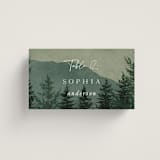 "The Forest" - Place Cards in Jade by Elly - Front with Free Guest Printing