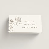 "Monogrammed" - Place Cards in Taupe by Chris Griffith - Folded with Free Guest Printing