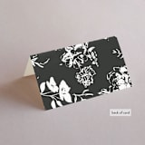 "Vow" - Place Cards in Tuxedo by Leah Bisch - Folded Back of Card