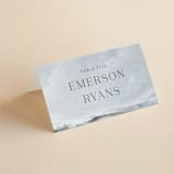 "Water's Edge" - Place Cards in Cloud by Nicoletta Savod - Folded with Free Guest Printing