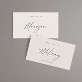 "Modernline" - Place Cards in Cotton by April Astudillo - Front with Free Guest Printing