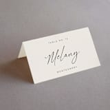 "Modernline" - Place Cards in Cotton by April Astudillo - Folded with Free Guest Printing