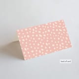 "Bold Type" - Place Cards in Parrot by Owl and Toad - Folded Back of Card