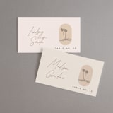 "Sunset Beach" - Place Cards in Sand by Owl and Toad - Front with Free Guest Printing