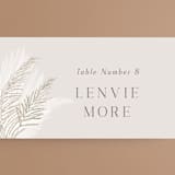 "Pampas & Palms" - Place Cards in Ash by Kaydi Bishop - Detail