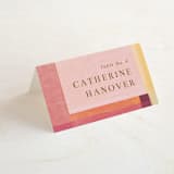 "Edgewater" - Place Cards in Sunset by Griffinbell Paper Co. - Folded with Free Guest Printing