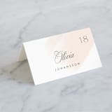 "Lithe" - Place Cards in Blush by Kristie Kern - Folded with Free Guest Printing