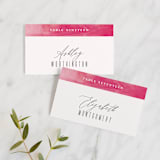 "Our Love" - Place Cards in Pearl by fatfatin - Front with Free Guest Printing