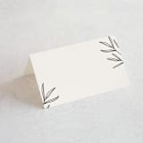 "Italia" - Place Cards in Taupe by Kelly Schmidt - Blank front