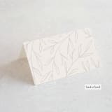 "Italia" - Place Cards in Taupe by Kelly Schmidt - Folded Back of Card