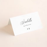 "Scripted Union" - Place Cards in Pearl by Kelly Schmidt - Folded with Free Guest Printing