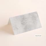 "Scripted Union" - Place Cards in Pearl by Kelly Schmidt - Folded Back of Card