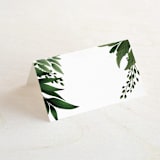 "Fresh Greens" - Place Cards in Emerald by Susan Moyal - Blank front