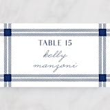 "window pane check" - Place Cards in Navy by Kerry Doyle - Detail