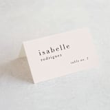 "The Loden" - Place Cards in Ivory by Kelly Schmidt - Folded with Free Guest Printing