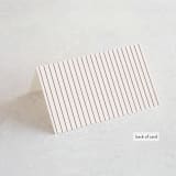 "The Loden" - Place Cards in Ivory by Kelly Schmidt - Folded Back of Card