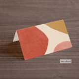 "Galeria" - Place Cards in Autumn Desert by Kelly Schmidt - Folded Back of Card
