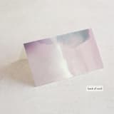 "Raptured" - Place Cards in Amethyst by Design Lotus - Folded Back of Card