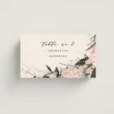 "Ivory Ring" - Place Cards in Blush by Susan Moyal - Front with Free Guest Printing